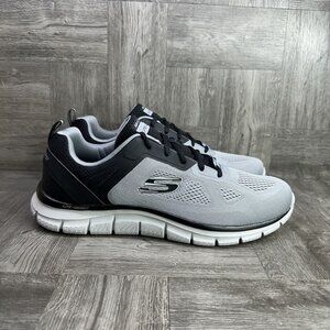 Skechers D'Lux Walker Men's size 13 Grey Black Mesh Running Shoes